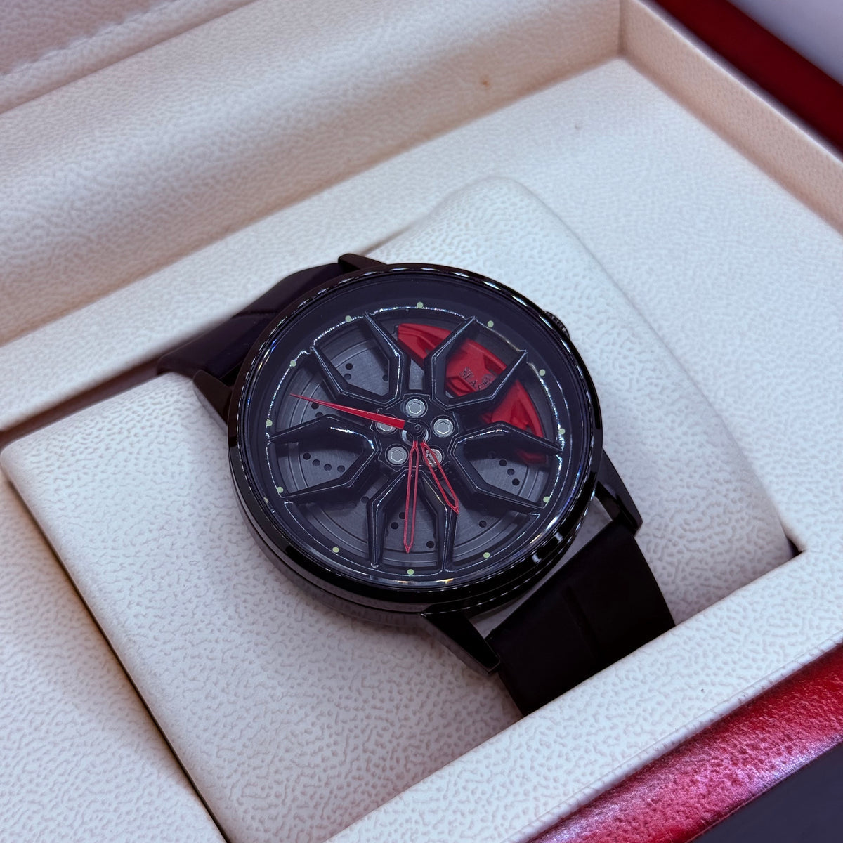 Rotating Wheel Watch With Rubber Silicone Strap