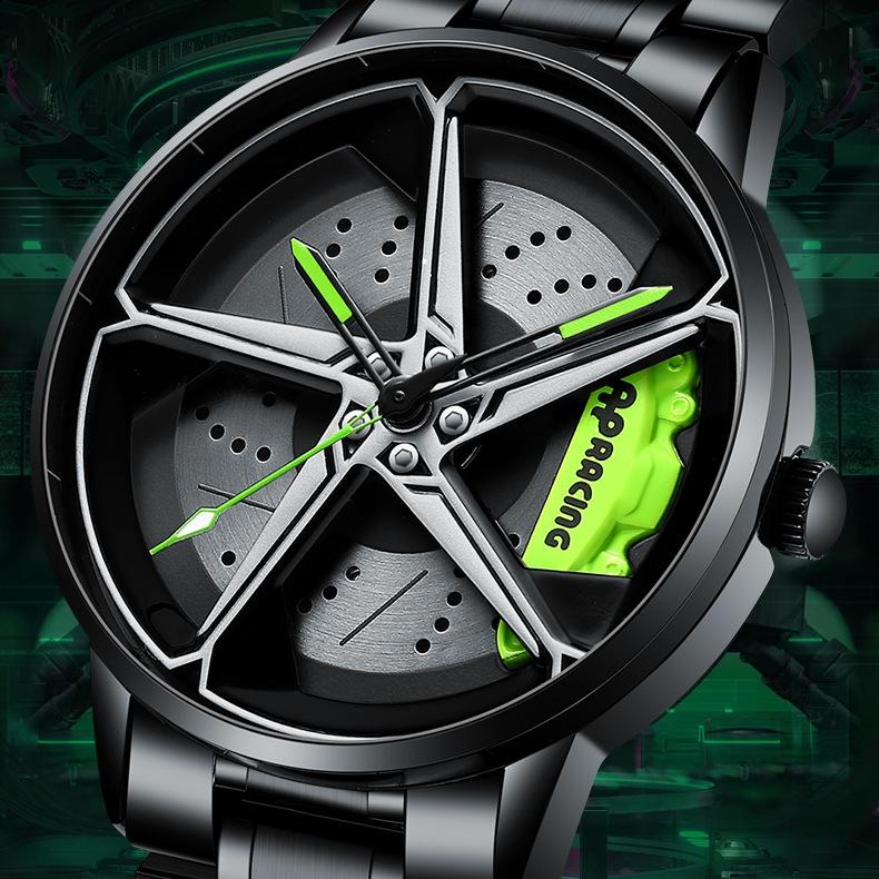 Rotating Wheel Watch With Chain