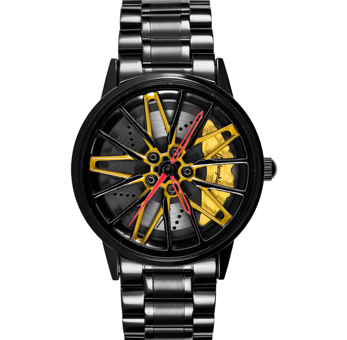Rotating Wheel Watch With Chain