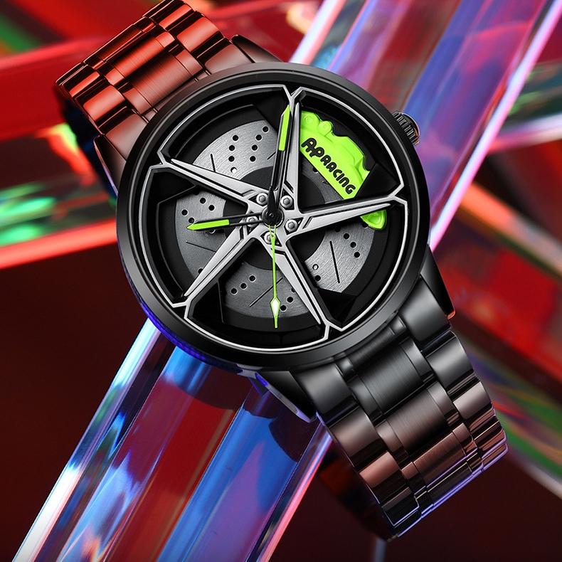 Rotating Wheel Watch With Chain